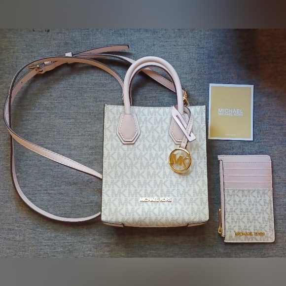 Set for Both: MK Mercer, Leather Crossbody Bag AND the Jet Set Wallet - Picture 1 of 11